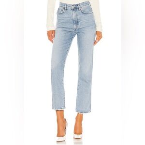 AGOLDE Pinch Waist High Rise Kick in the color Riptide